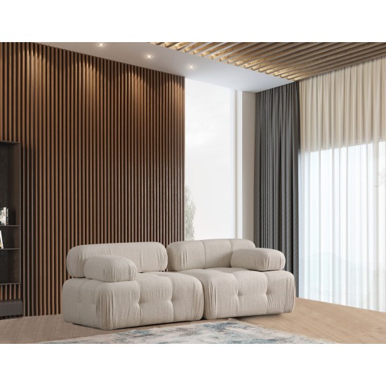 2-Seat Sofa Doblo 2 Seater ( L1-1R) Cream Bouclette Cream 2-Seat Sofa Doblo 2 Seater ( L1-1R) Cream Bouclette Cream