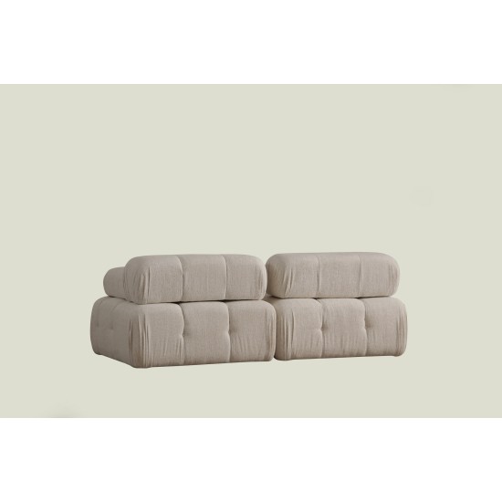 2-Seat Sofa Doblo 2 Seater ( L1-1R) Cream Bouclette Cream 2-Seat Sofa Doblo 2 Seater ( L1-1R) Cream Bouclette Cream