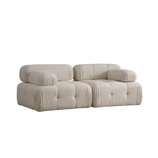 2-Seat Sofa Doblo 2 Seater ( L1-1R) Cream Bouclette Cream 2-Seat Sofa Doblo 2 Seater ( L1-1R) Cream Bouclette Cream