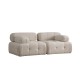 2-Seat Sofa Doblo 2 Seater ( L1-1R) Cream Bouclette Cream 2-Seat Sofa Doblo 2 Seater ( L1-1R) Cream Bouclette Cream