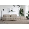 3-Seat Sofa Doblo 3 Seater ( L1-O1-Pouffe) Cream Bouclette Cream