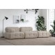 3-Seat Sofa Doblo 3 Seater ( L1-O1-Pouffe) Cream Bouclette Cream