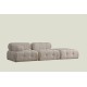 3-Seat Sofa Doblo 3 Seater ( L1-O1-Pouffe) Cream Bouclette Cream
