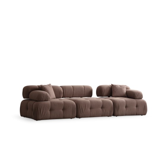 Τριθέσιος Καναπές Doblo ( L1-O1-1R) - Χρώμα Cappucino 315x105x80εκ