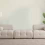 3-Seat Sofa Doblo 3 Seater ( L1-Pouffe-1R) - Cream Bouclette Cream