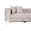 Καναπές Chesterfield 4θέσιος Como - Χρώμα Ανοιχτό Γκρι 