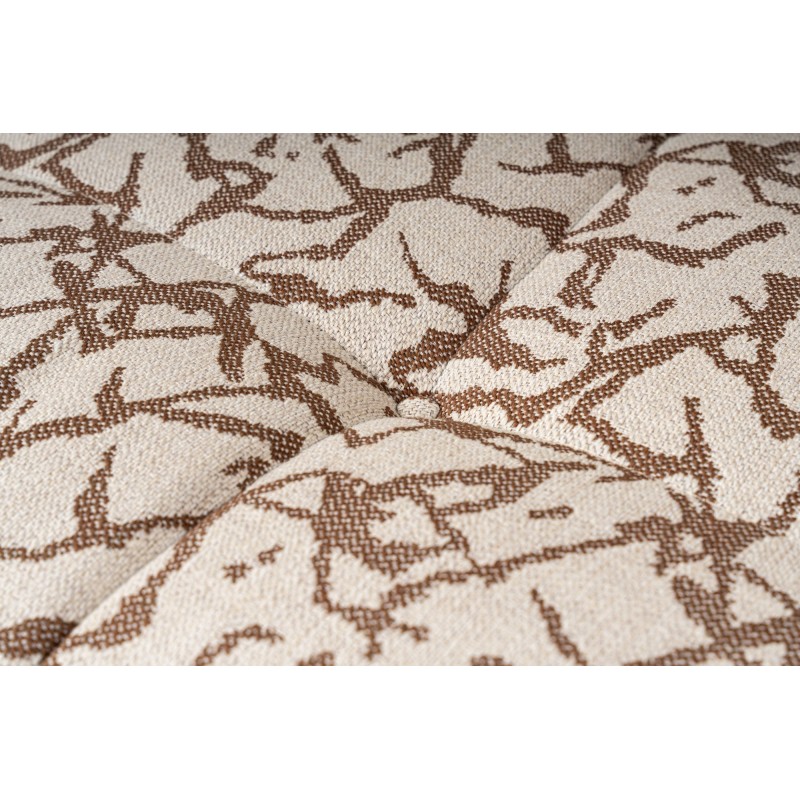 Τριθέσιος Καναπές - Cady - Χρώμα Καφέ Μπεζ με  Σχέδιο - 235x100x72εκ