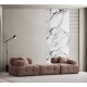 Τριθέσιος Καναπές Doblo( L1-Pouffe-1R) - Χρώμα Cappucino