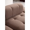 Τριθέσιος Καναπές Doblo( L1-Pouffe-1R) - Χρώμα Cappucino