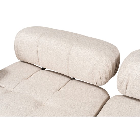 Corner Sofa Doblo 3 Seater with Pouffe ( L1-O1-1R-Pouffe) - Light Brown Light Brown Corner Sofa Doblo 3 Seater with Pouffe ( L1-O1-1R-Pouffe) - Light Brown Light Brown