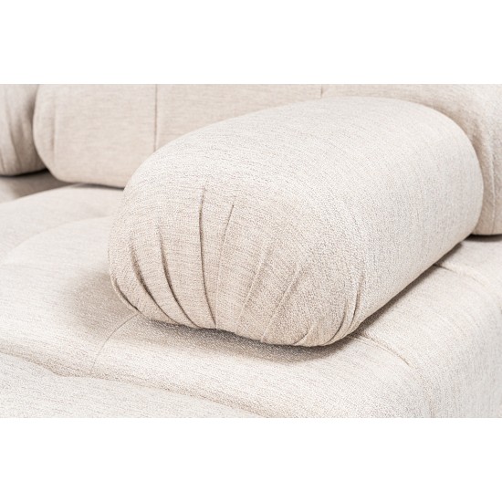 Corner Sofa Doblo 3 Seater with Pouffe ( L1-O1-1R-Pouffe) - Light Brown Light Brown Corner Sofa Doblo 3 Seater with Pouffe ( L1-O1-1R-Pouffe) - Light Brown Light Brown
