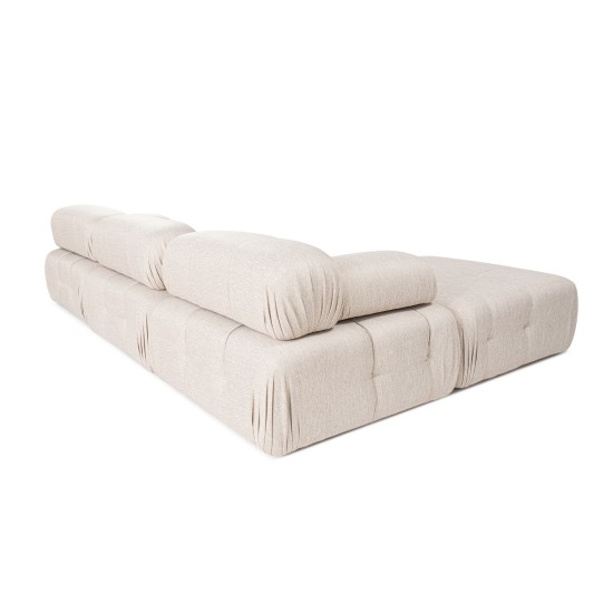 Corner Sofa Doblo 3 Seater with Pouffe ( L1-O1-1R-Pouffe) - Light Brown Light Brown Corner Sofa Doblo 3 Seater with Pouffe ( L1-O1-1R-Pouffe) - Light Brown Light Brown