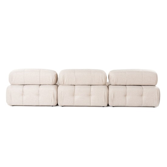 Corner Sofa Doblo 3 Seater with Pouffe ( L1-O1-1R-Pouffe) - Light Brown Light Brown Corner Sofa Doblo 3 Seater with Pouffe ( L1-O1-1R-Pouffe) - Light Brown Light Brown