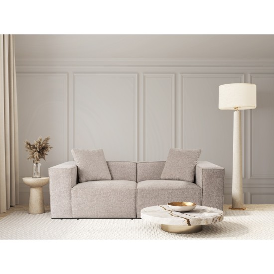 Διθέσιος Καναπές Lora - Χρώμα Μόκα - 220x180x65εκ Διθέσιος Καναπές Lora - Χρώμα Μόκα - 220x180x65εκ
