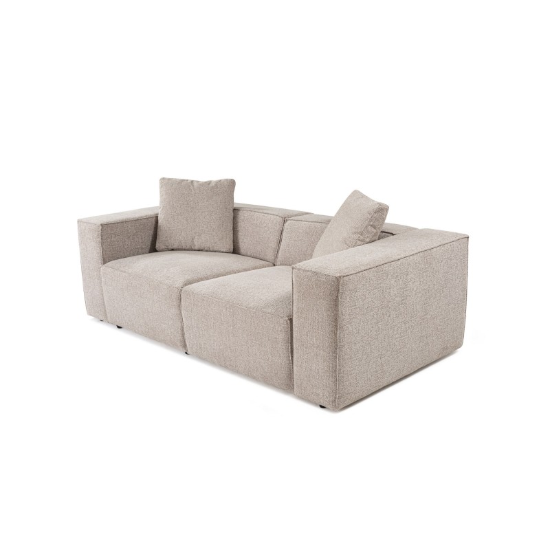 Διθέσιος Καναπές Lora - Χρώμα Μόκα - 220x180x65εκ