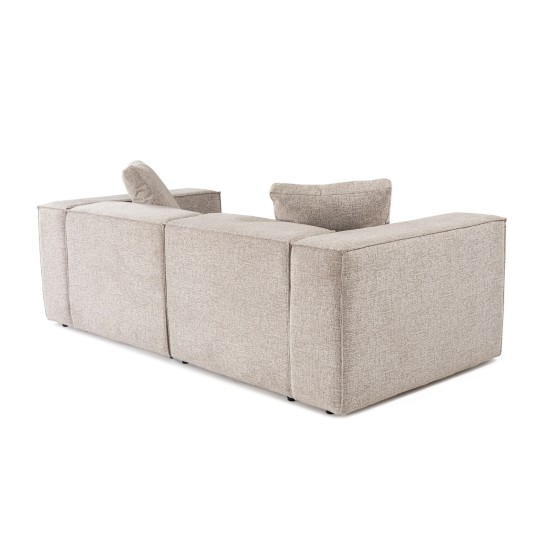 Διθέσιος Καναπές Lora - Χρώμα Μόκα - 220x180x65εκ Διθέσιος Καναπές Lora - Χρώμα Μόκα - 220x180x65εκ