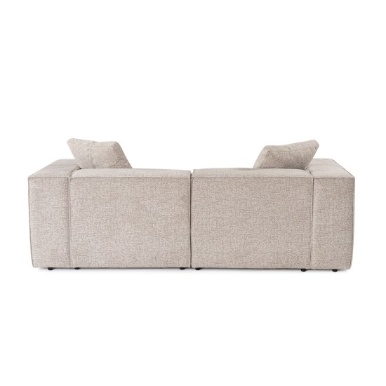Διθέσιος Καναπές Lora - Χρώμα Μόκα - 220x180x65εκ Διθέσιος Καναπές Lora - Χρώμα Μόκα - 220x180x65εκ