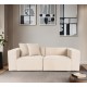 Διθέσιος Καναπές Lora - Χρώμα Peach - 220x180x65εκ Διθέσιος Καναπές Lora - Χρώμα Peach - 220x180x65εκ
