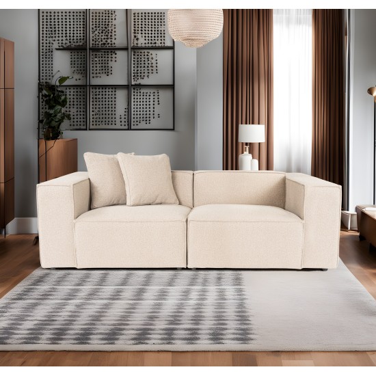 Διθέσιος Καναπές Lora - Χρώμα Peach - 220x180x65εκ Διθέσιος Καναπές Lora - Χρώμα Peach - 220x180x65εκ
