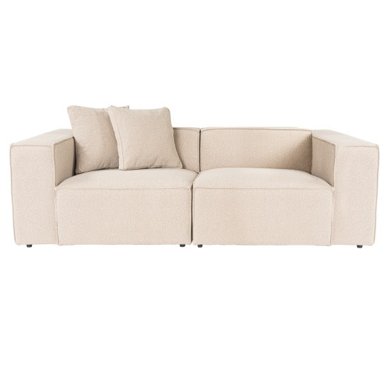 Διθέσιος Καναπές Lora - Χρώμα Peach - 220x180x65εκ Διθέσιος Καναπές Lora - Χρώμα Peach - 220x180x65εκ