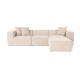 Corner Sofa Lora (L1-O1-1R-POUFFE ) - Peach Peach Corner Sofa Lora (L1-O1-1R-POUFFE ) - Peach Peach