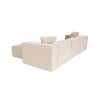 Corner Sofa Lora (L1-O1-1R-POUFFE ) - Peach Peach