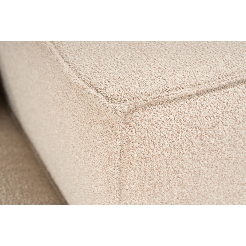 Corner Sofa Lora (L1-O1-1R-POUFFE ) - Peach Peach