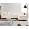 Corner Sofa Lora (L1-O1-1R-POUFFE ) - Light Brown Light Brown