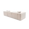 Corner Sofa Lora (L1-O1-1R-POUFFE ) - Light Brown Light Brown
