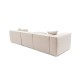 Corner Sofa Lora (L1-O1-1R-POUFFE ) - Light Brown Light Brown