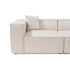 Corner Sofa Lora (L1-O1-1R-POUFFE ) - Light Brown Light Brown