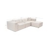 Corner Sofa Lora (L1-O1-1R-POUFFE ) - Light Brown Light Brown
