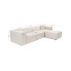 Corner Sofa Lora (L1-O1-1R-POUFFE ) - Light Brown Light Brown