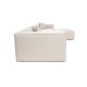 Corner Sofa Lora (L1-O1-1R-POUFFE ) - Light Brown Light Brown