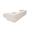 Corner Sofa Lora (L1-O1-1R-POUFFE ) - Light Brown Light Brown