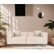 Διθέσιος Καναπές Lora - Χρώμα Cream - 220x180x65εκ Διθέσιος Καναπές Lora - Χρώμα Cream - 220x180x65εκ