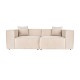 Διθέσιος Καναπές Lora - Χρώμα Cream - 220x180x65εκ Διθέσιος Καναπές Lora - Χρώμα Cream - 220x180x65εκ