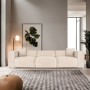 Τριθέσιος Καναπές Lora - Χρώμα Cream - 303x108x65εκ