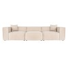 Τριθέσιος Καναπές Lora - Χρώμα Cream - 303x108x65εκ