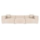 Τριθέσιος Καναπές Lora - Χρώμα Cream - 303x108x65εκ Τριθέσιος Καναπές Lora - Χρώμα Cream - 303x108x65εκ