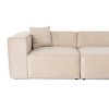 Corner Sofa Lora (L1-O1-1R-POUFFE ) - Cream Cream