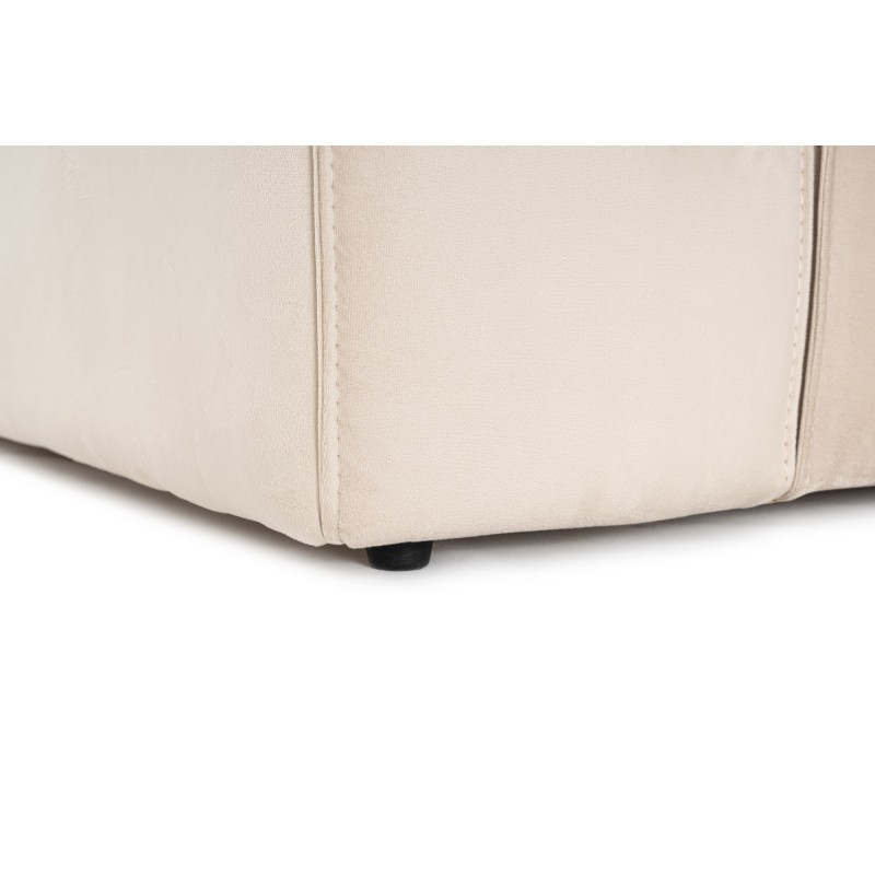 Corner Sofa Lora (L1-O1-1R-POUFFE ) - Cream Cream