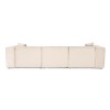Corner Sofa Lora (L1-O1-1R-POUFFE ) - Cream Cream