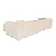 Corner Sofa Lora (L1-O1-1R-POUFFE ) - Cream Cream Corner Sofa Lora (L1-O1-1R-POUFFE ) - Cream Cream