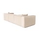 Corner Sofa Lora (L1-O1-1R-POUFFE ) - Cream Cream Corner Sofa Lora (L1-O1-1R-POUFFE ) - Cream Cream