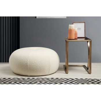 Pouffe Tina - Bouclet White Bouclet White
