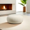 Atelier del Sofa Pouffe Tina - Bouclet White Bouclet White
