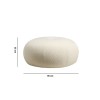 Atelier del Sofa Pouffe Tina - Bouclet White Bouclet White