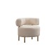 Wing Chair River Round - White White Atelier del Sofa Wing Chair River Round - White White