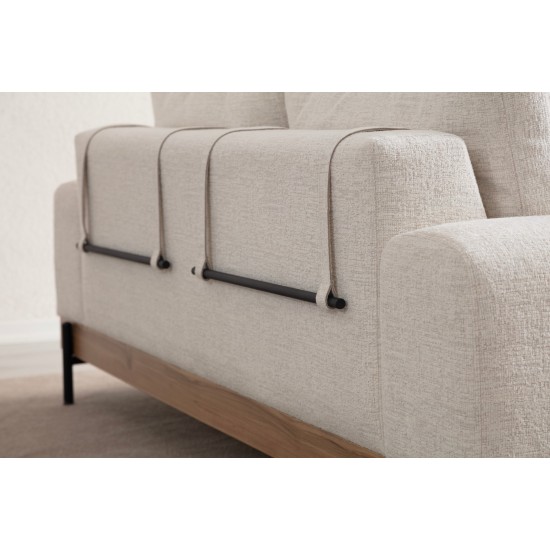3-Seat Sofa Eti Oak 3 Seater - White White Atelier del Sofa 3-Seat Sofa Eti Oak 3 Seater - White White